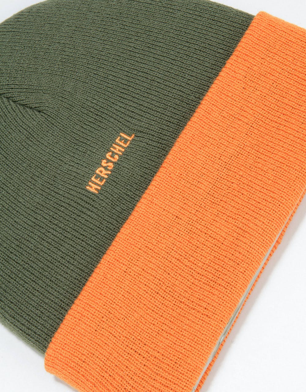 Herschel Supply Co. Rosewell Beanie - Ivy Green/Vermillion Orange