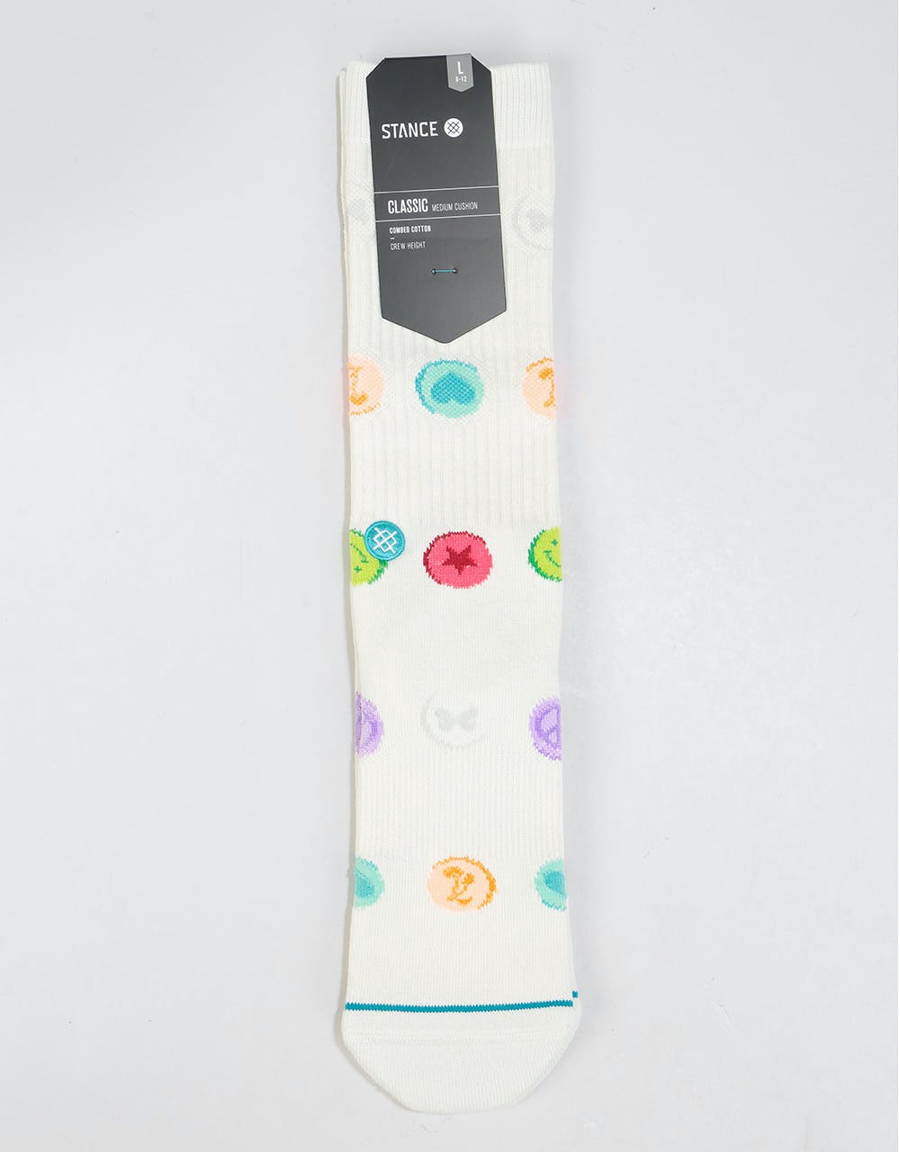 Stance Lets Roll Classic Crew Socks - White