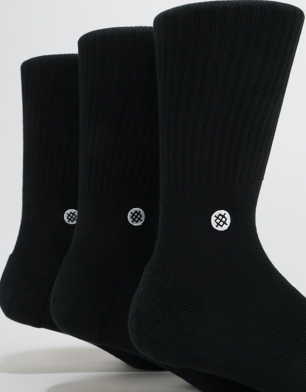 Stance Icon 3 Pack Classic Crew Socks - Black