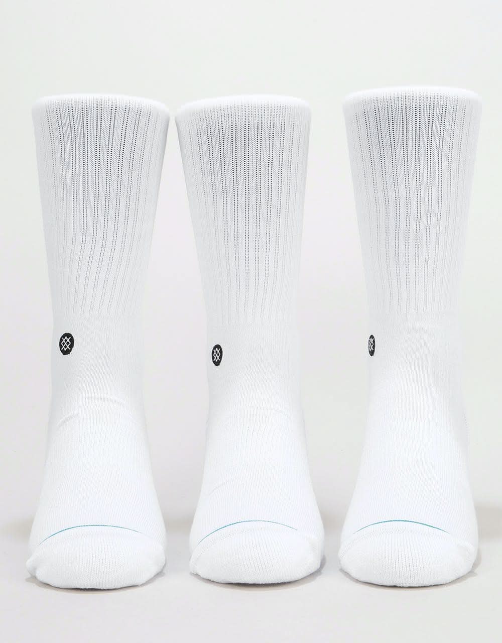 Stance Icon 3 Pack Classic Crew Socks - White