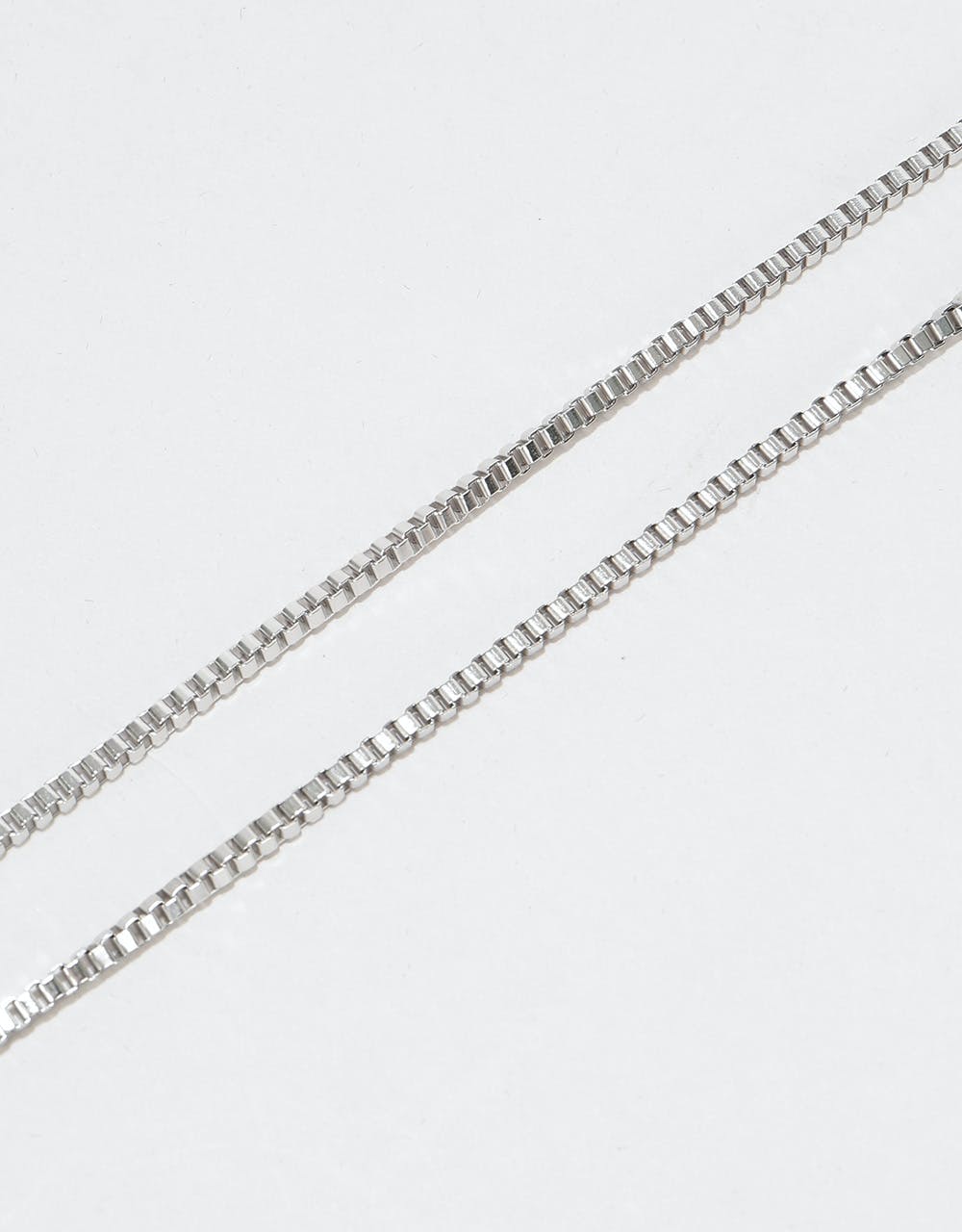 Midvs Co 28" Box Chain Necklace - White Gold