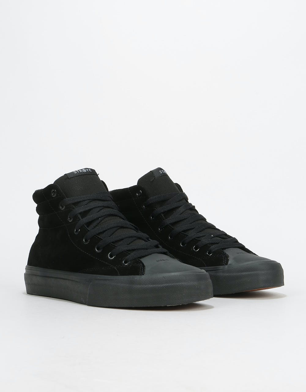 Straye Venice High Skate Shoes - Black/Black Suede