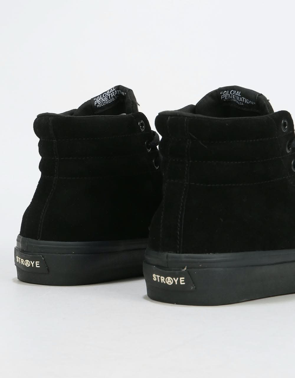 Straye Venice High Skate Shoes - Black/Black Suede