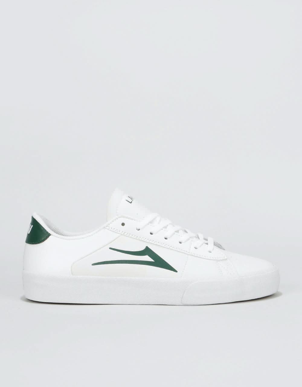 Lakai Newport Skate Shoes - White/Pine Leather