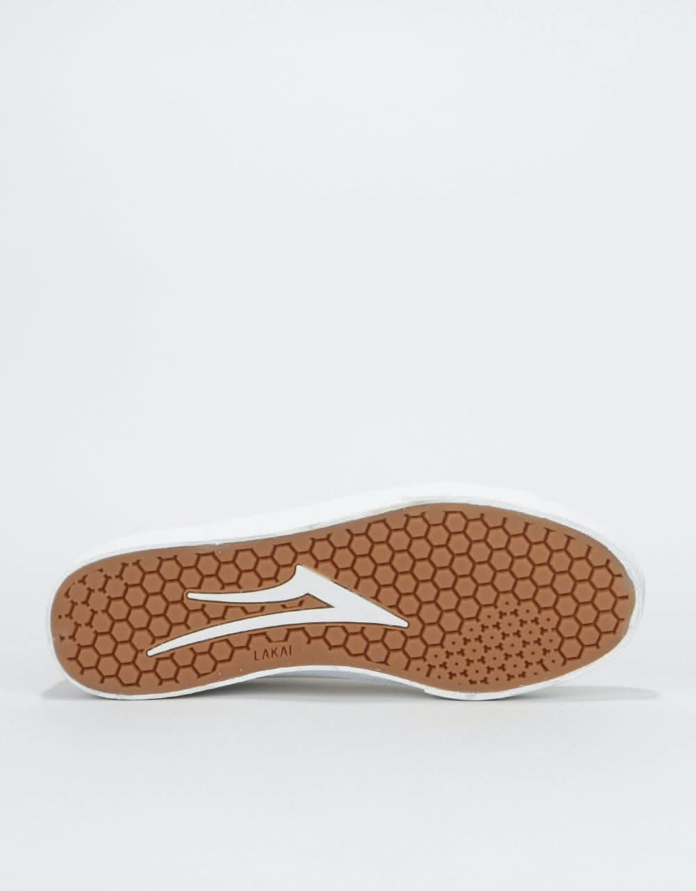 Lakai Newport Skate Shoes - White/Pine Leather