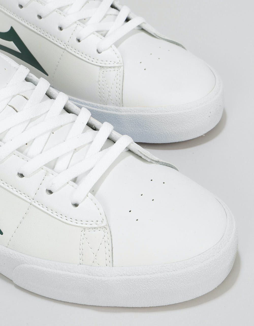 Lakai Newport Skate Shoes - White/Pine Leather