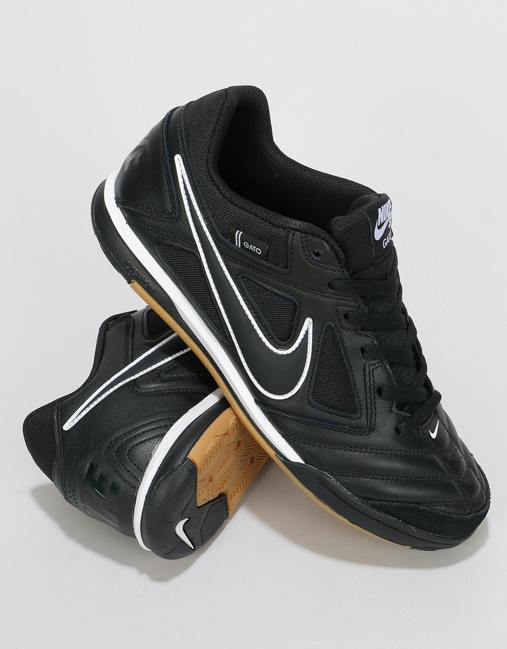 Nike SB Gato Skate Shoes - Black/Black-White-Gum Light Brown