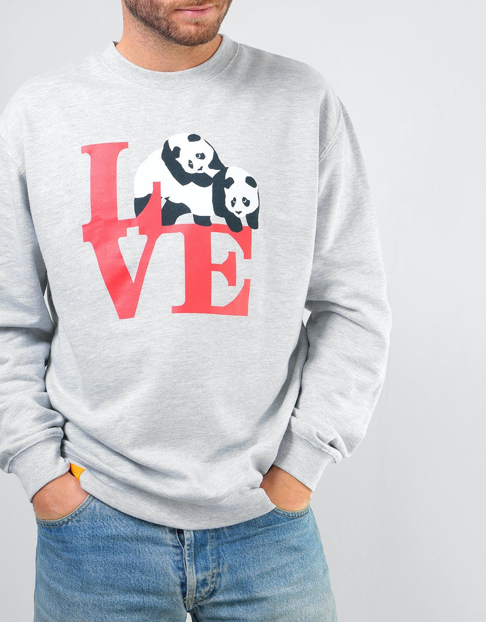 Enjoi Love Crew Sweatshirt - Heather Gray