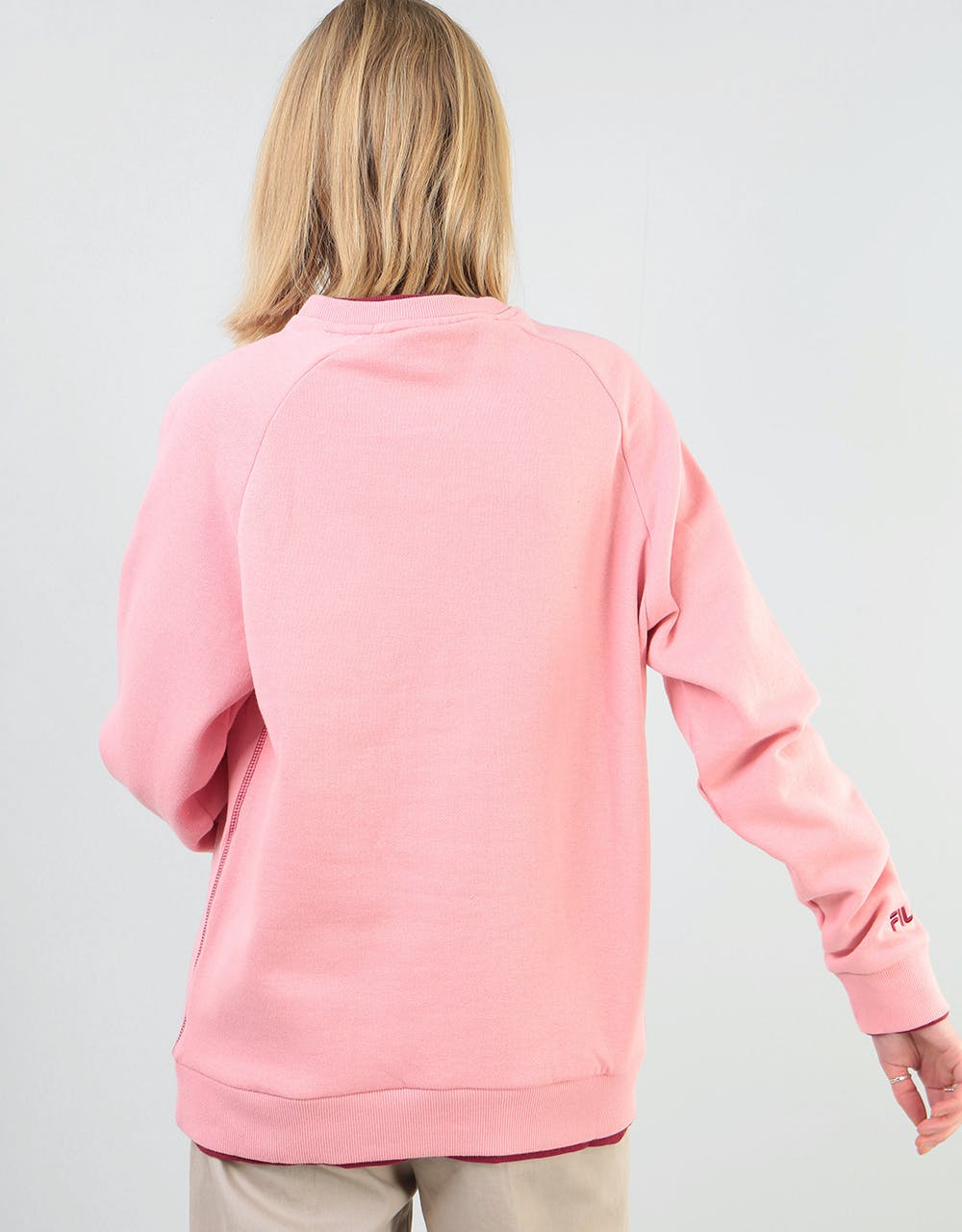 Fila Womens Lorella Oversized Sweatshirt - Pink Shadow/Tibetan Red