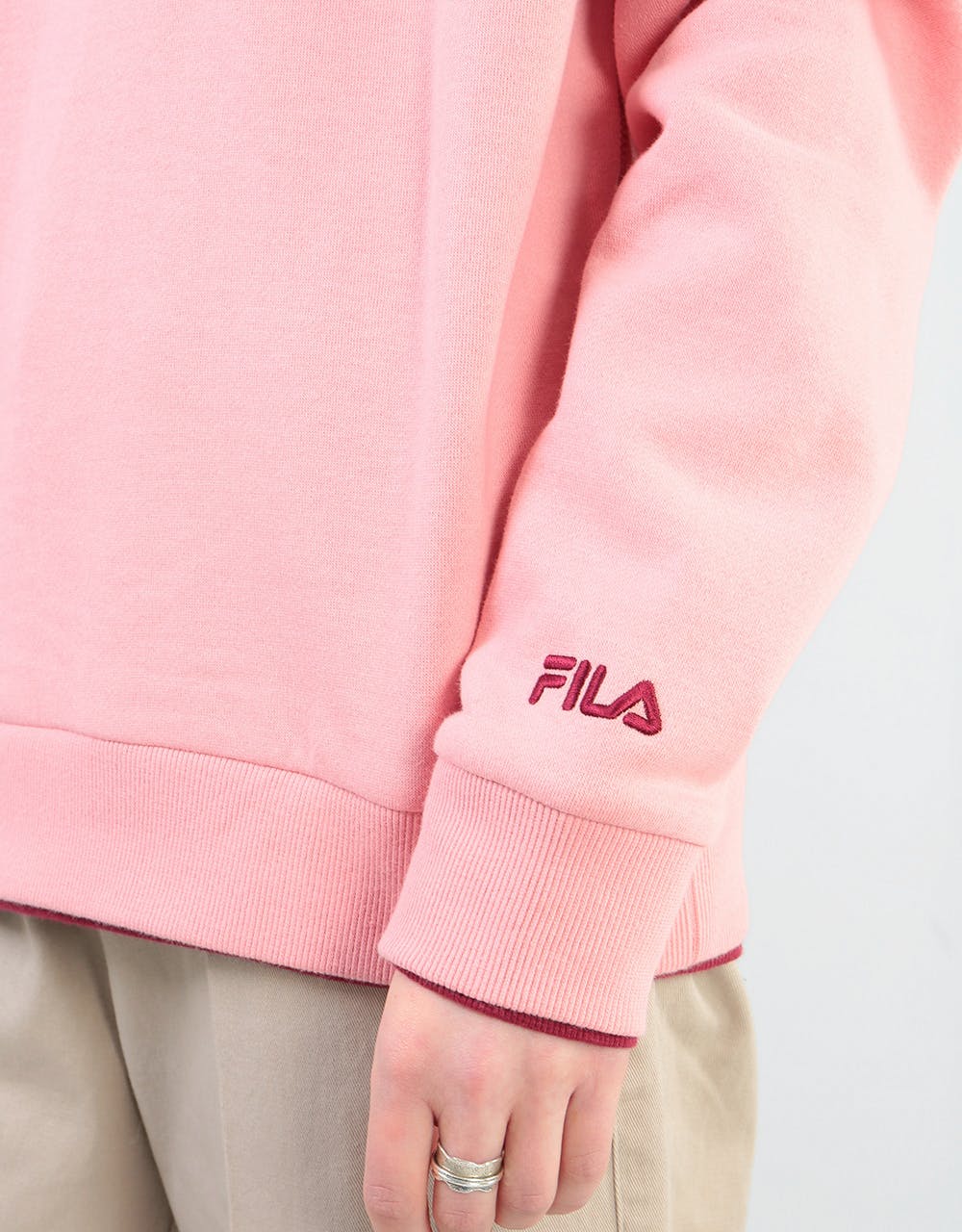 Fila Womens Lorella Oversized Sweatshirt - Pink Shadow/Tibetan Red