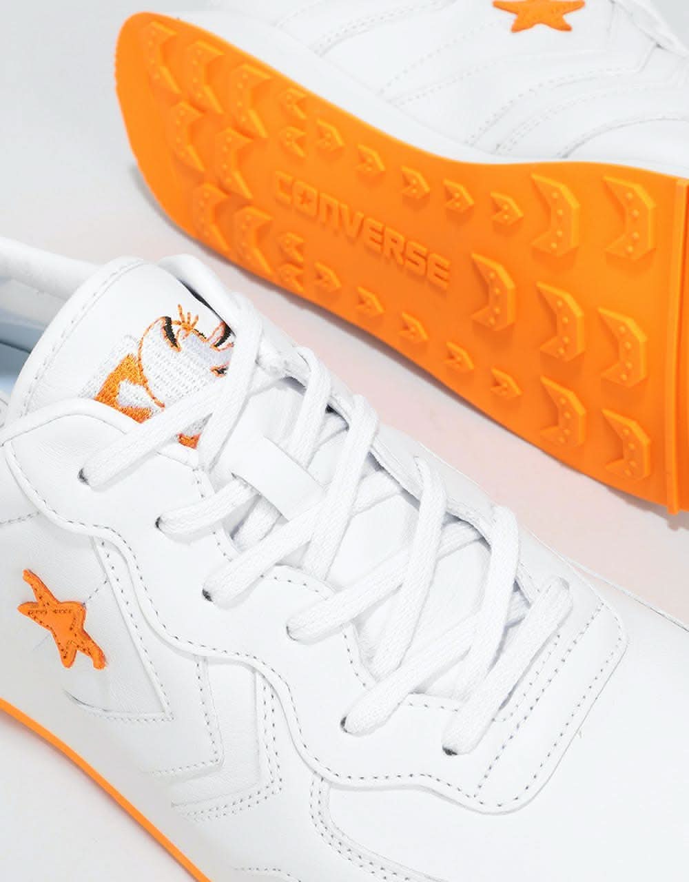 Converse x Illegal Civ Thunderbolt Ox Shoes - White/Orange/White