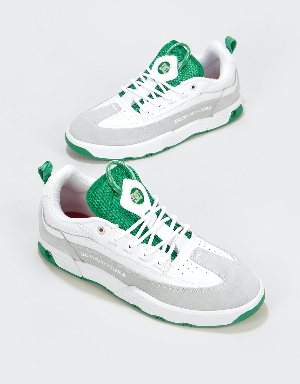 DC Legacy 98 Slim S Skate Shoes - White/White/Green