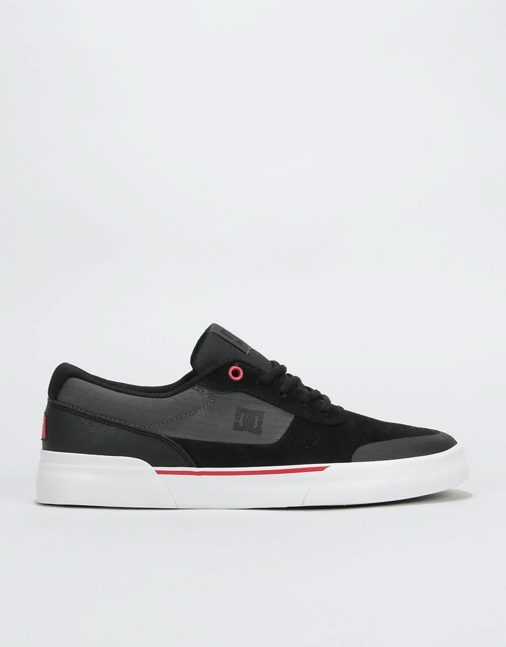 DC Switch Plus S Skate Shoes - Black/Athletic Red/White