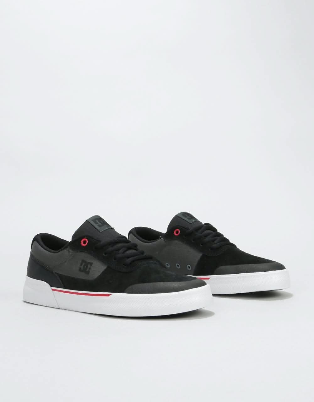DC Switch Plus S Skate Shoes - Black/Athletic Red/White