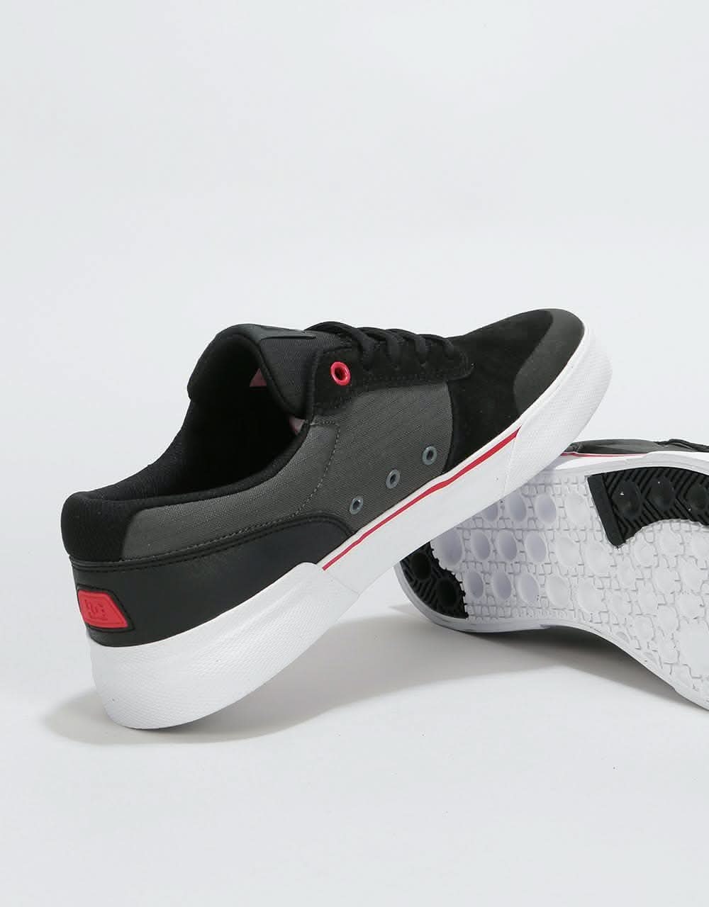 DC Switch Plus S Skate Shoes - Black/Athletic Red/White