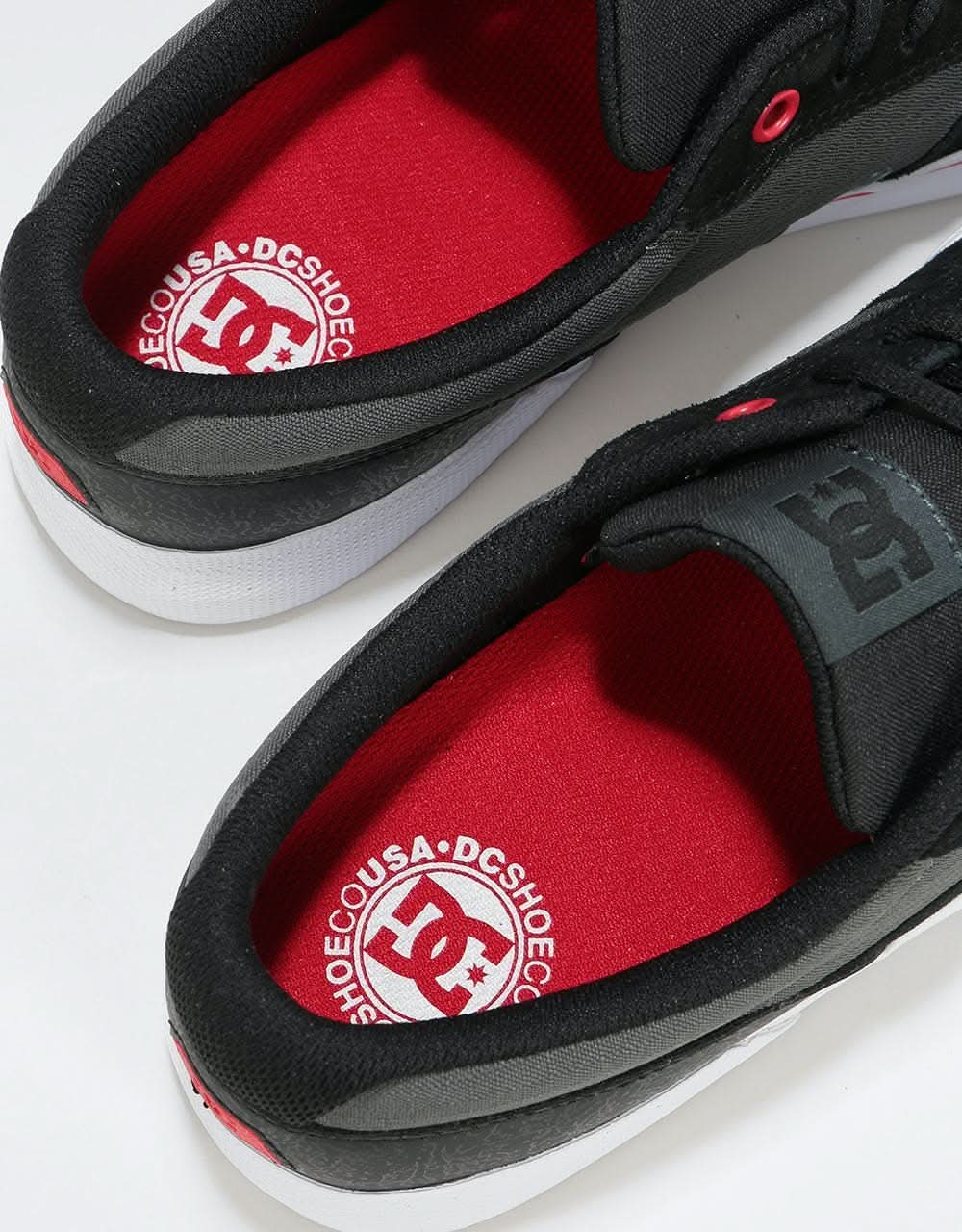 DC Switch Plus S Skate Shoes - Black/Athletic Red/White