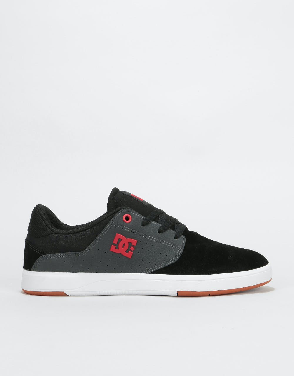 DC Plaza TC S Skate Shoes - Black/Dark Grey/Athletic Red