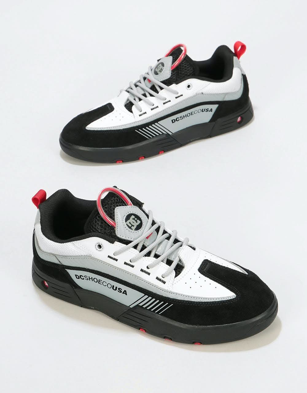 DC Legacy 98 Slim Skate Shoes - Black/White/Red