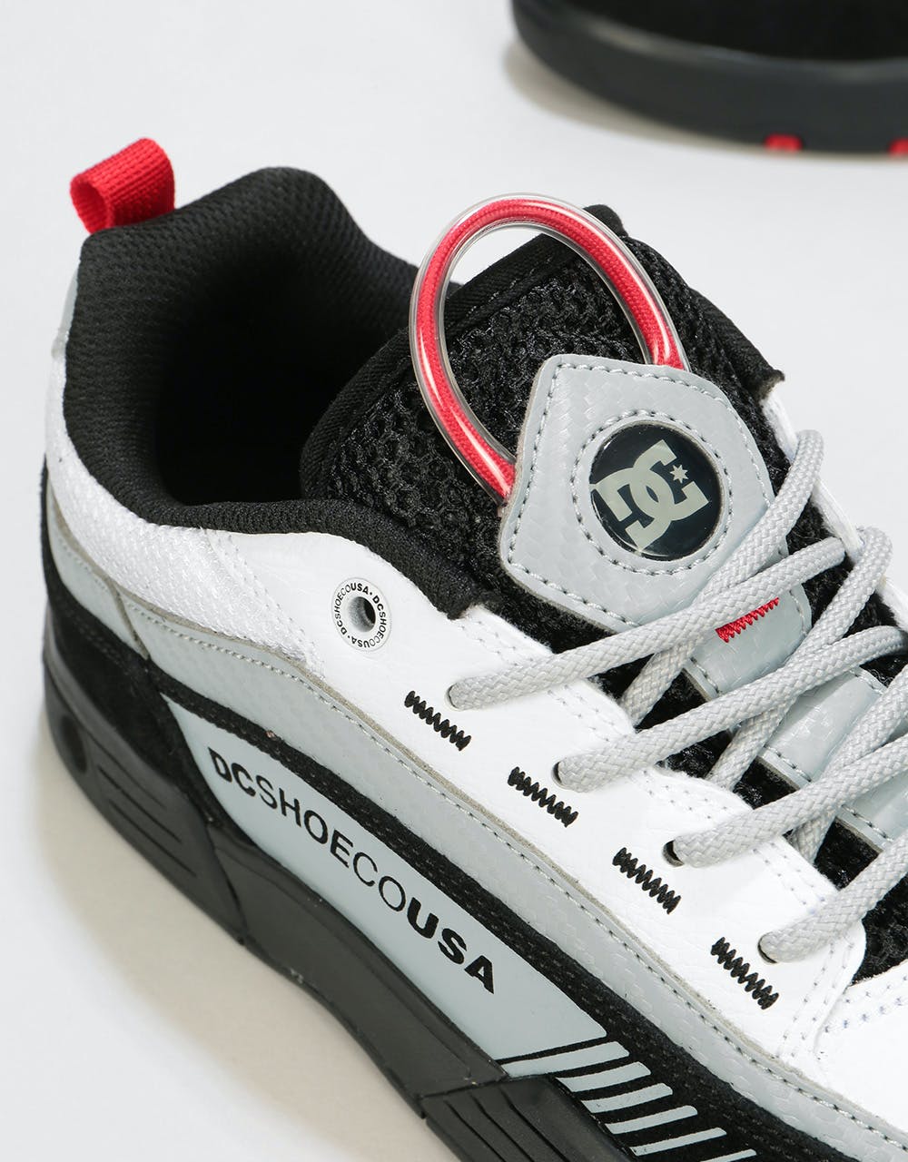 DC Legacy 98 Slim Skate Shoes - Black/White/Red