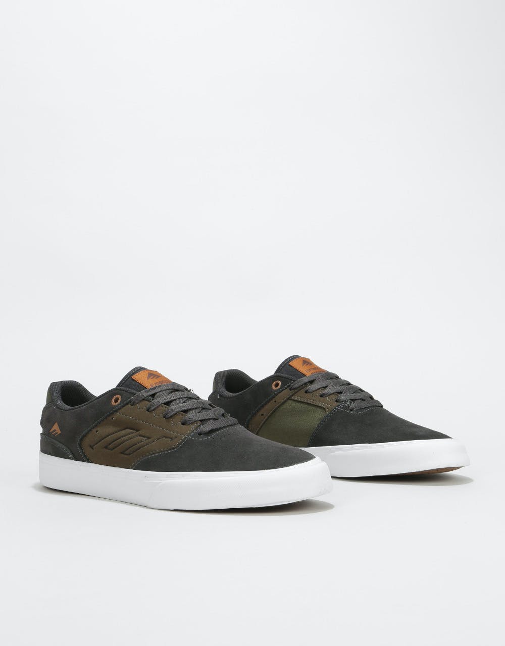 Emerica Reynolds Low Vulc Skate Shoes - Grey/Green
