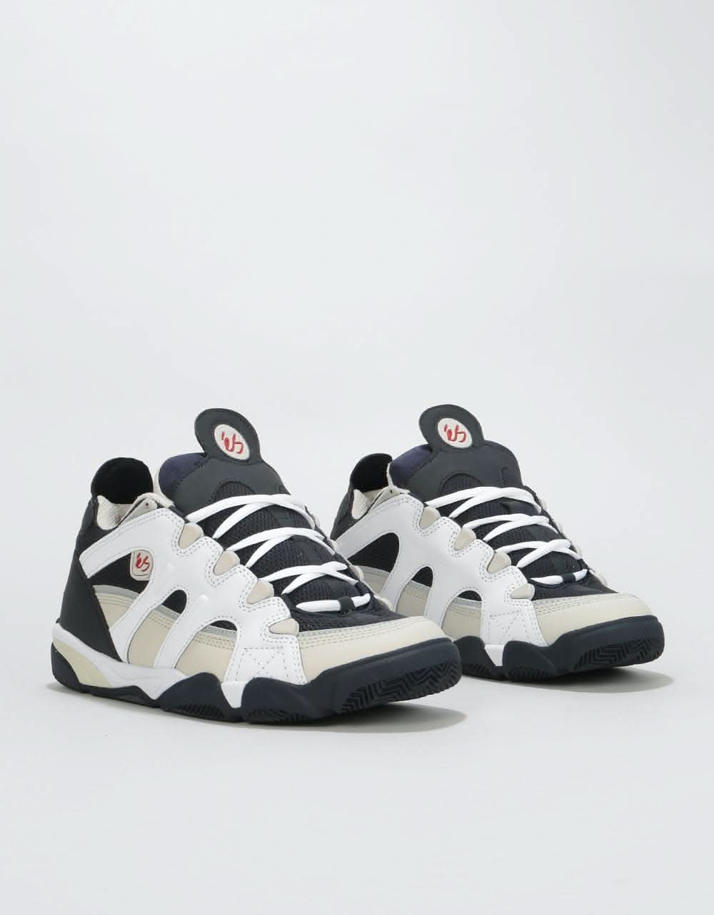 éS Scheme Skate Shoes - White/Grey/Navy