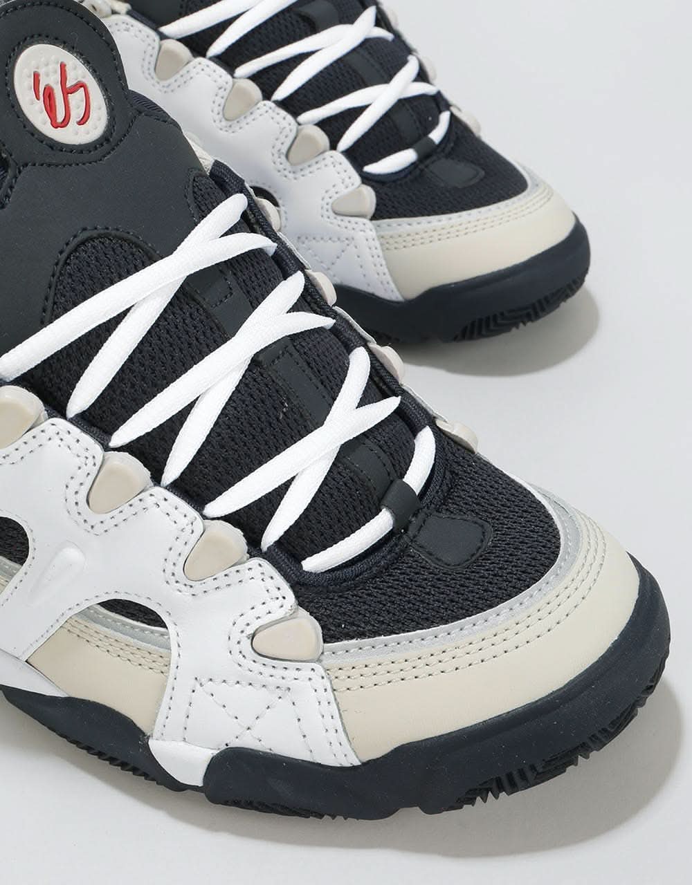 éS Scheme Skate Shoes - White/Grey/Navy