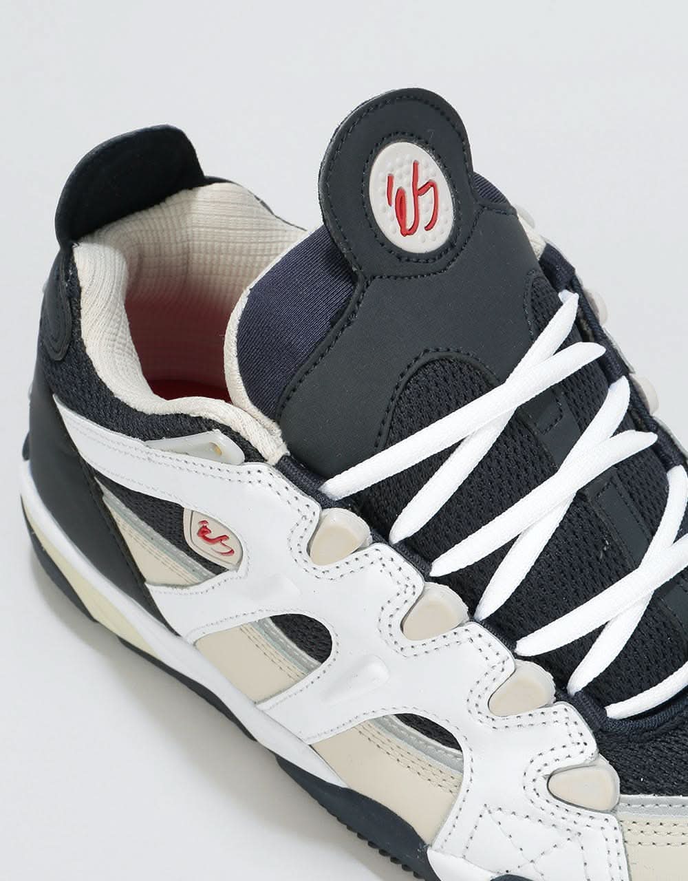 éS Scheme Skate Shoes - White/Grey/Navy