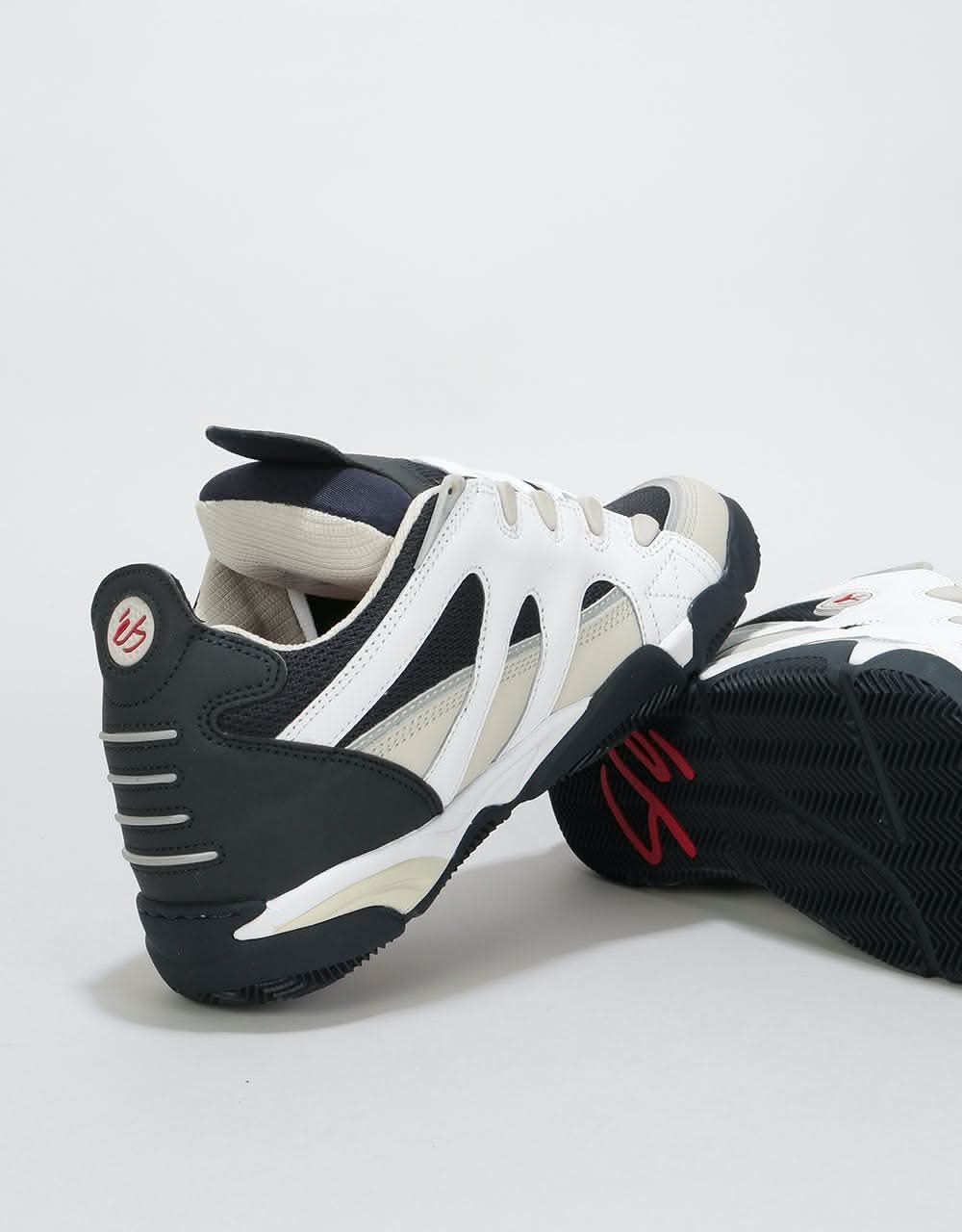 éS Scheme Skate Shoes - White/Grey/Navy