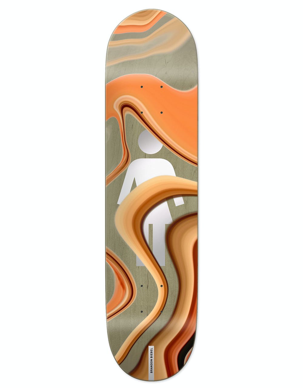 Girl Biebel Oil Slick Skateboard Deck - 8"