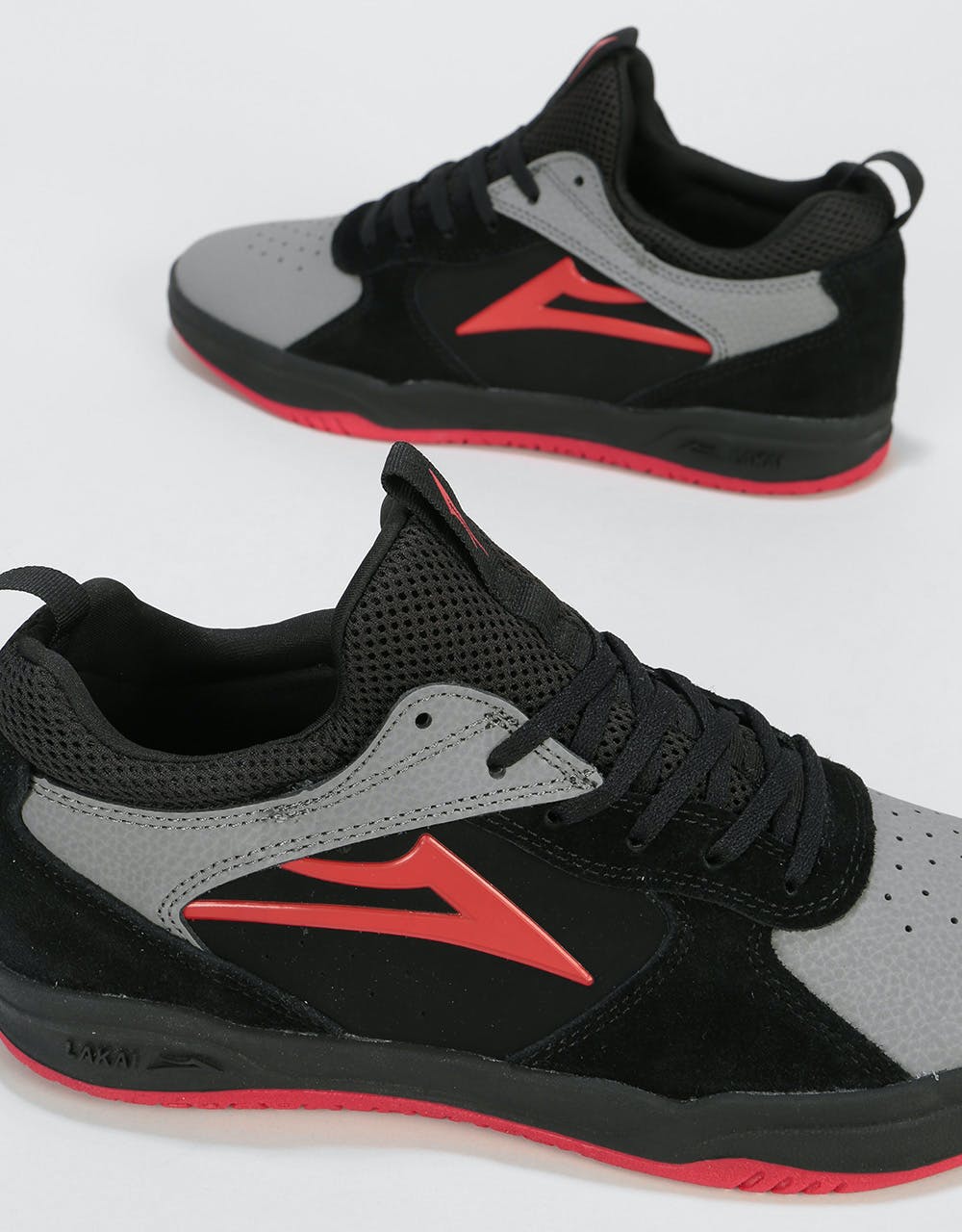 Lakai The Proto Skate Shoes - Black/Grey Suede