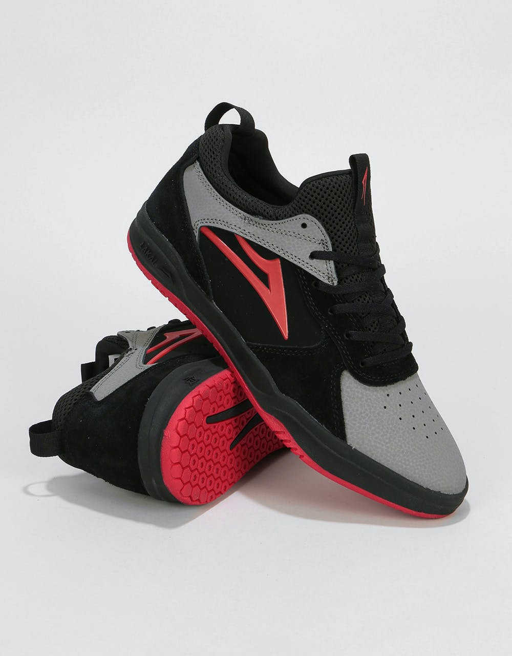 Lakai The Proto Skate Shoes - Black/Grey Suede