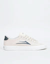 Lakai Newport Skate Shoes - White/Navy/Suede