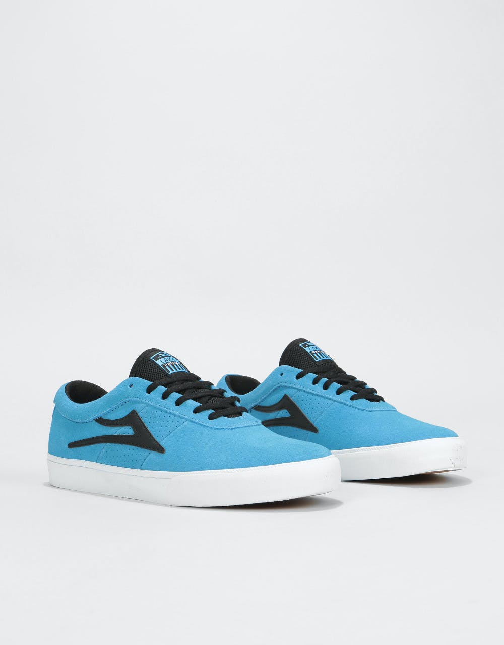 Lakai Sheffield Skate Shoes - Light Blue/Black Suede
