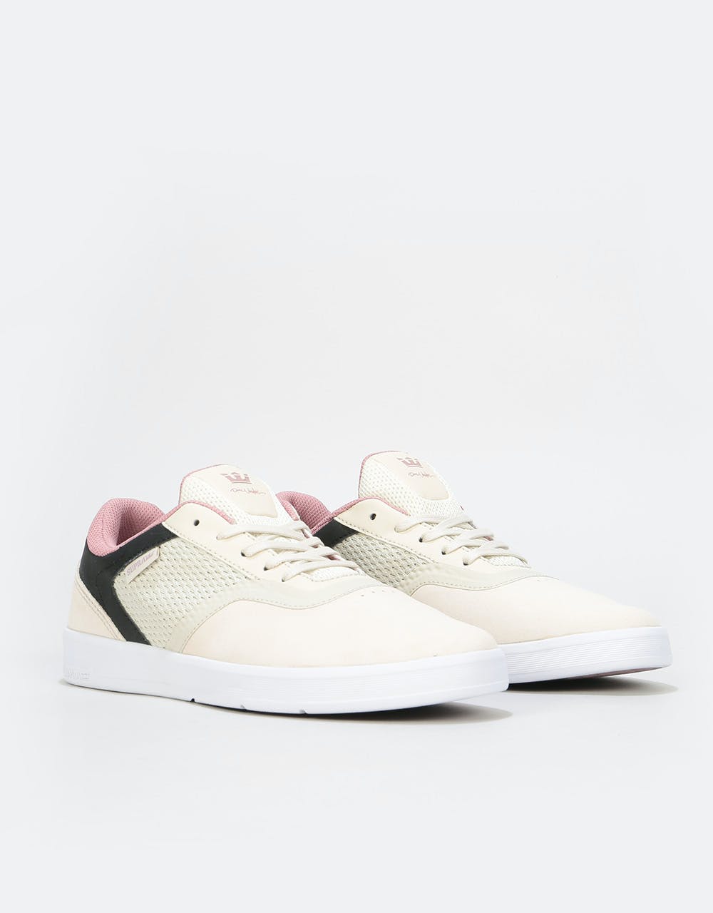 Supra Saint Skate Shoes - Bone/Black-White