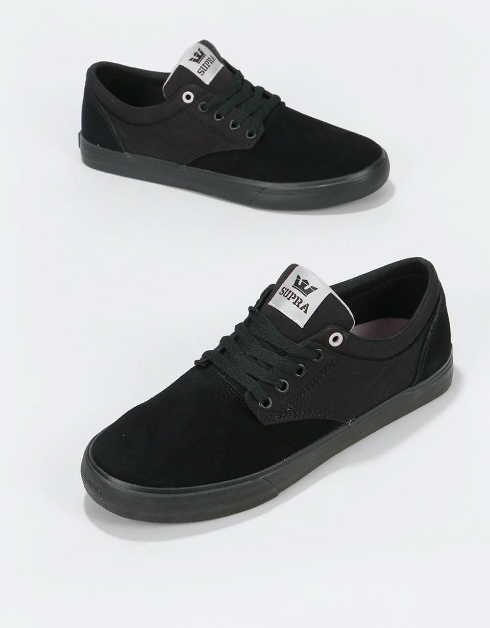 Supra Chino Skate Shoes - Black/Mauve-Black
