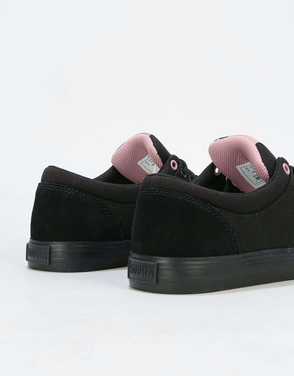 Supra Chino Skate Shoes - Black/Mauve-Black