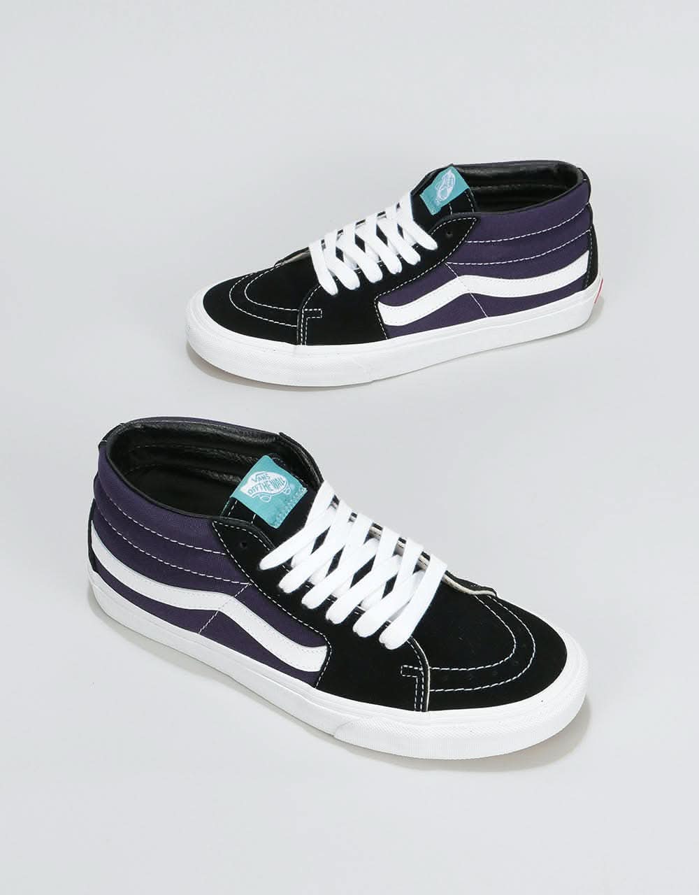 Vans Sk8-Mid Skate Shoes - (Retro Skate) Black/Mysterioso