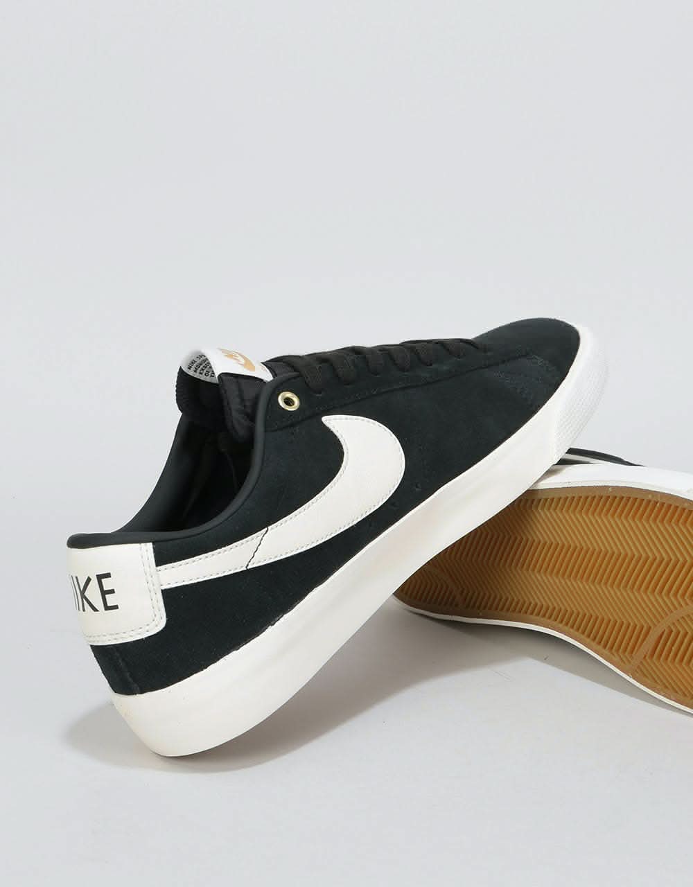 Nike SB GT Blazer Low Skate Shoes - Black/Sail