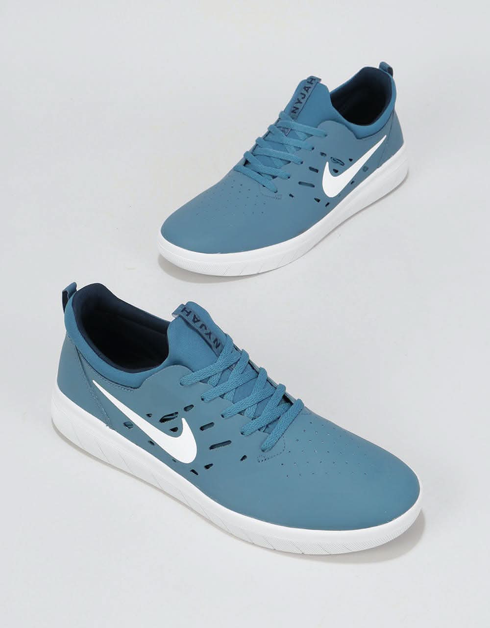Nike SB Nyjah Free Skate Shoes - Thunderstorm/White-Obsidian