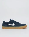 Nike SB Chron SLR Skate Shoes - Obsidian/White