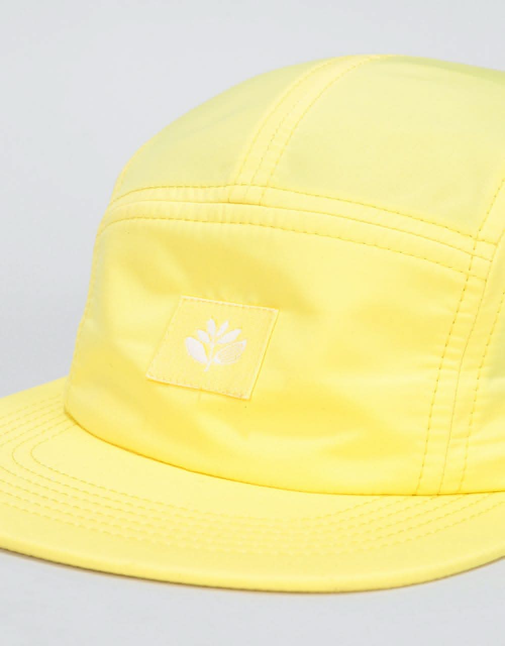 Magenta 5 Panel Cap - Yellow