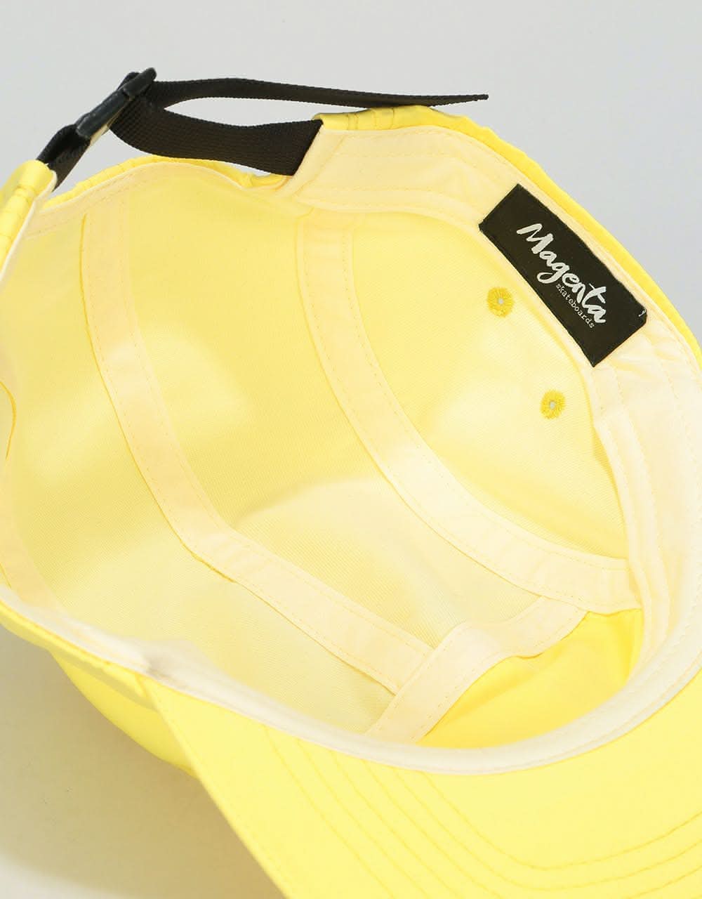 Magenta 5 Panel Cap - Yellow