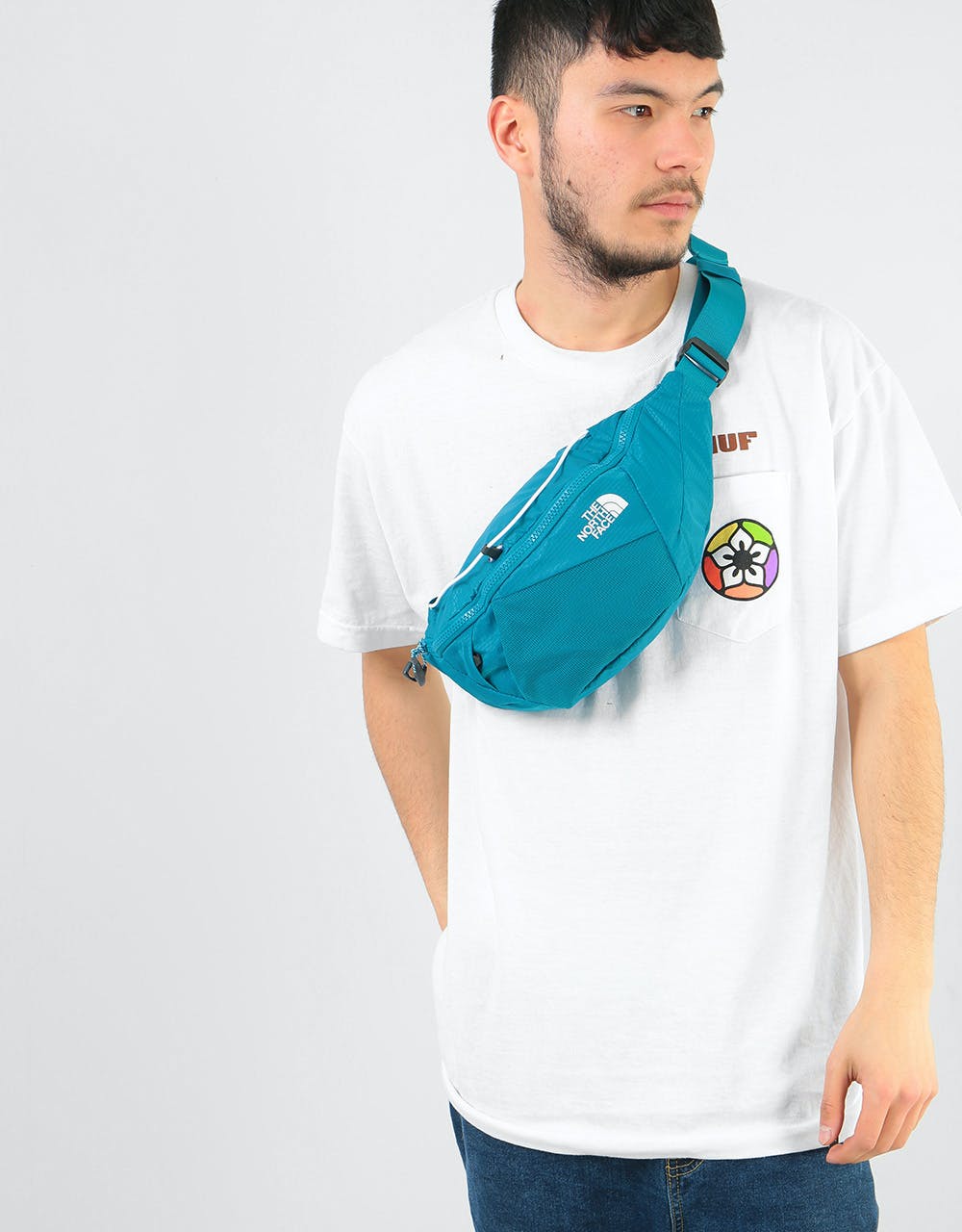 The North Face Lumbnical Cross Body Bag - Crystal Teal/TNF White