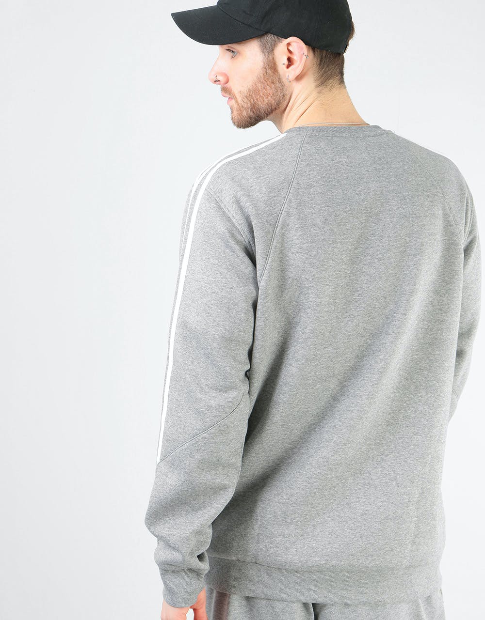 Adidas Insley Crewneck Sweatshirt - Core Heather/White