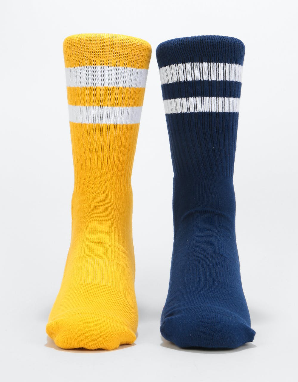 Route One Classic Crew Socks 2 Pack - Mustard/Navy