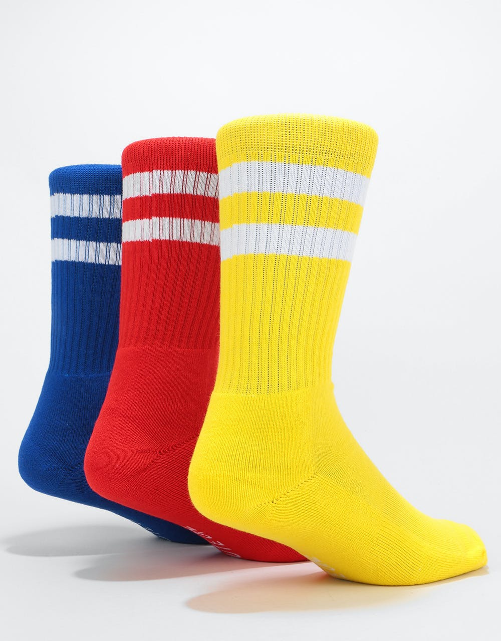 Route One Classic Crew Socks 3 Pack - Primary/White