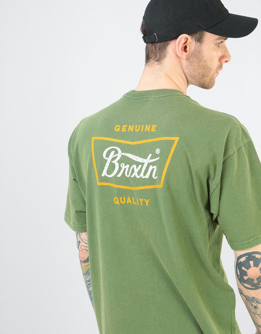 Brixton Stith Worn Wash T-Shirt - Leaf