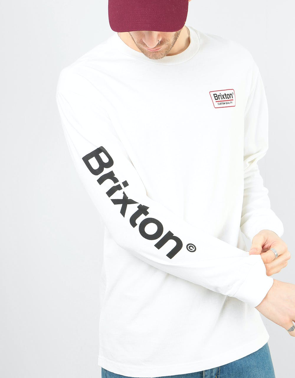 Brixton Palmer SV L/S T-Shirt - Off White
