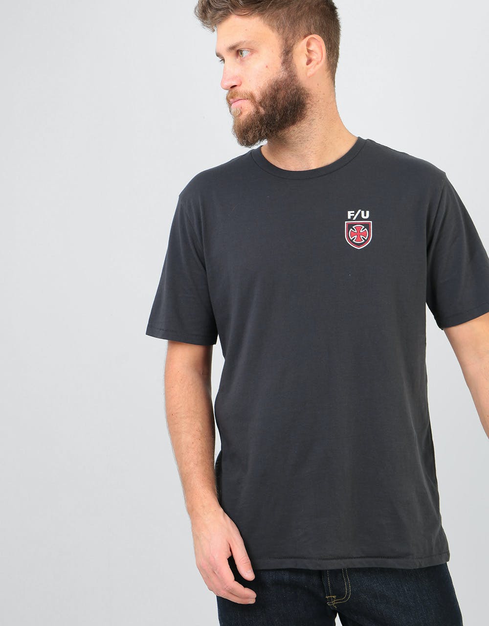 Brixton x Independent Hedge Premium T-Shirt - Washed Black