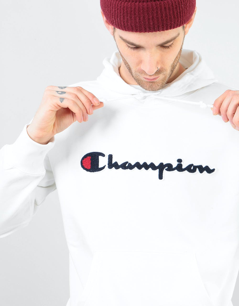 Champion Hooded Sweatshirt - WHT